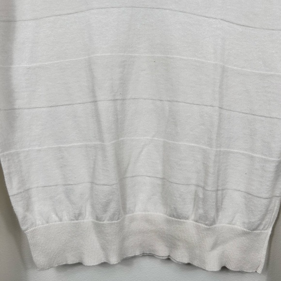 Icône linen-cotton white vneck summer, Msheer, long sleeves Coastal Clean Chic - Picture 6 of 9